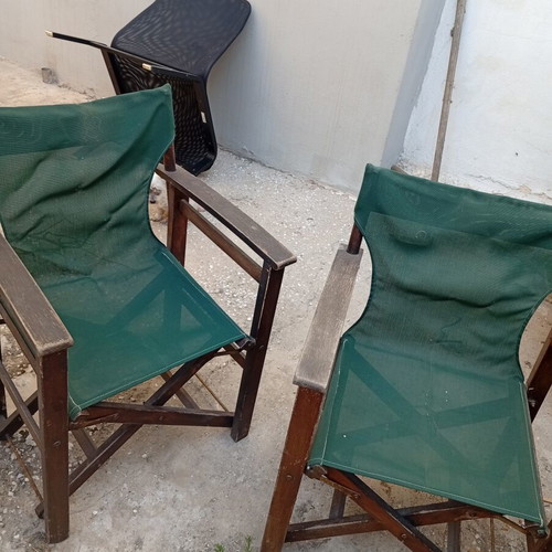 Director chairs set of 6, green seats