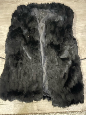 Vila women's vest used, eco fur, size S, black