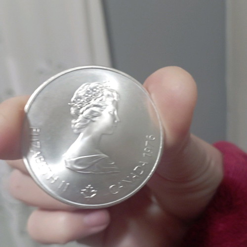 Silver 5 Dollar Coin 1976 Montreal Olympic Games New