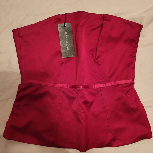Strapless Top Flavio Castellani No 44 New, Cherry Color