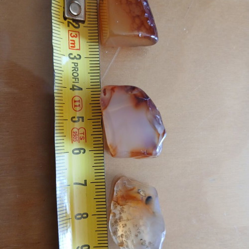 Carnelian stones with hole for jewelry making, like new