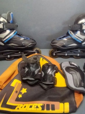 Roces S102 inline skates like new, size 42 with bag and knee protectors