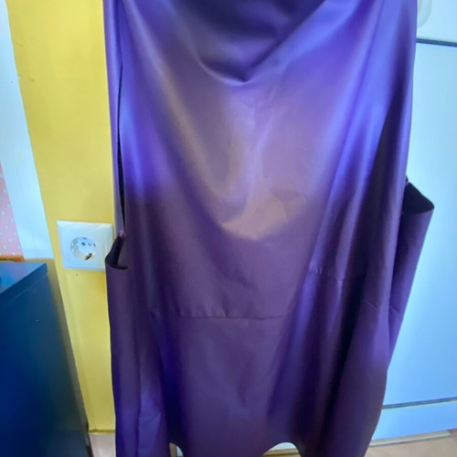 Faux leather vest new, purple, one size