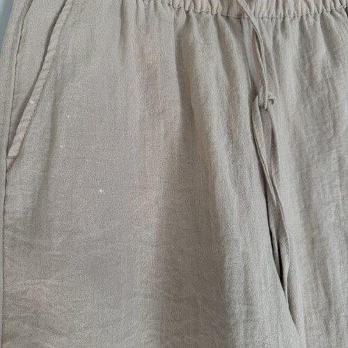 H&M Beige Linen-Look Pants XS Like New