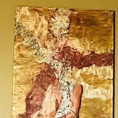 Mixed-media 3D artwork used with abstract organic style