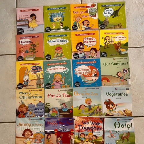 English educational booklets for beginners, pack of 95