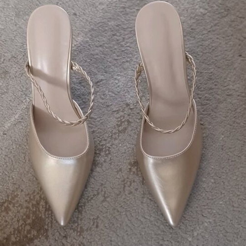 Mules beige gold size 39 new
