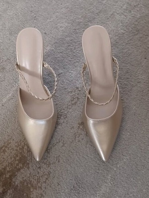 Mules beige gold size 39 new