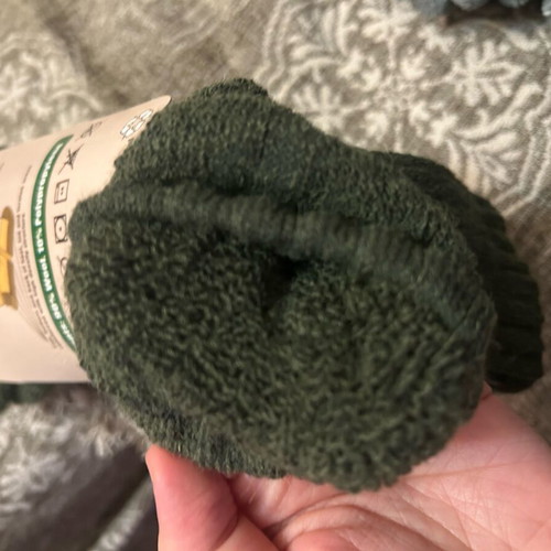 A Deep wool thermal high socks new, green