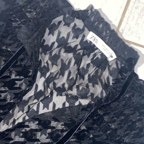 Zara transparent shirt like new, black