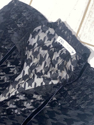 Zara transparent shirt like new, black