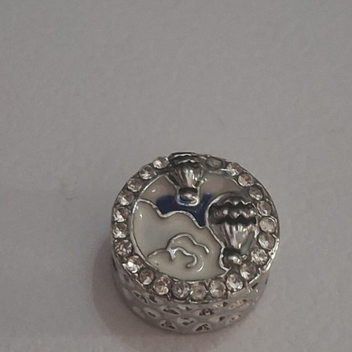 Charm for bracelets like new, blue and silver