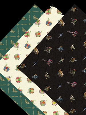 Zelda: Tears of the Kingdom Nintendo Wrapping Paper and Stickers Set new