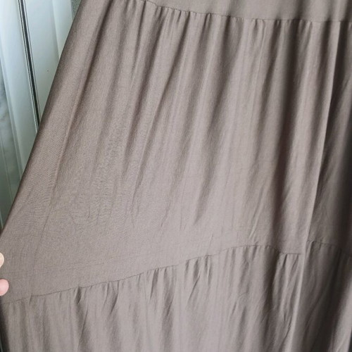 Summer elastic mako dress used, beige brown, size XXXL