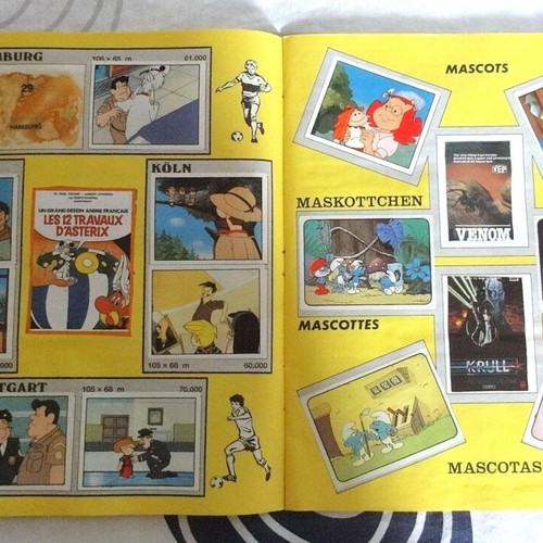Panini EURO88 album used with unrelated stickers