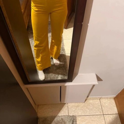 Marphils high-waisted yellow pants like new, size M