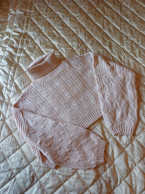 Divided cropped oversized turtleneck new, pink, size L