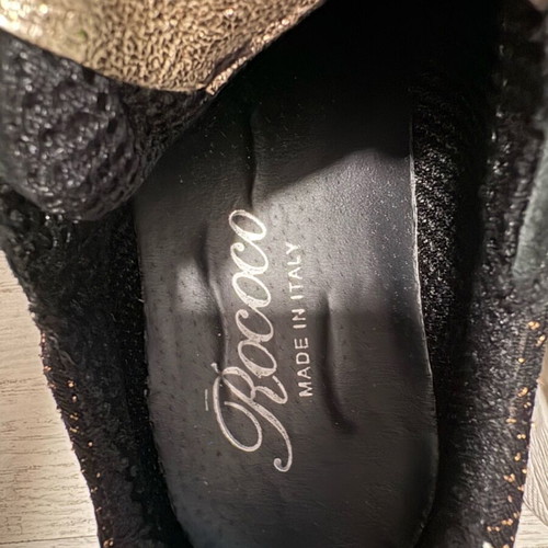 Γυναικεία sneaker αθλητικά Rococo 39 σαν καινούργια, μαύρο και χρυσαφί