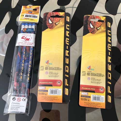 Spider-Man 2 Movie school set 4 pencils and 2 pens new Marvel Comics