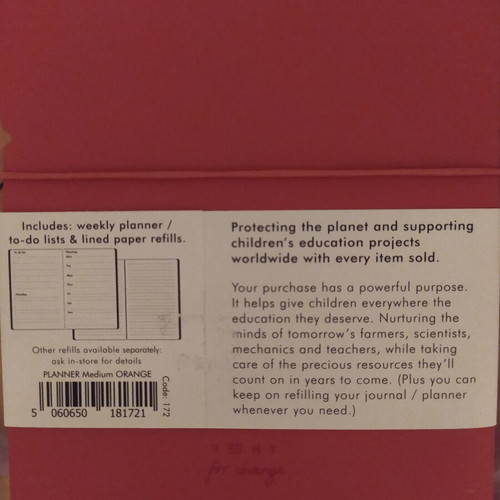 Vent A5 Weekly Planner New, Recycled Leather and Sustainable Paper