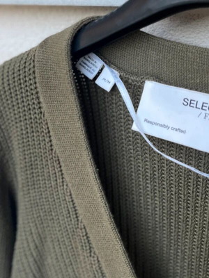 Selected khaki cardigan, comfortable, size M