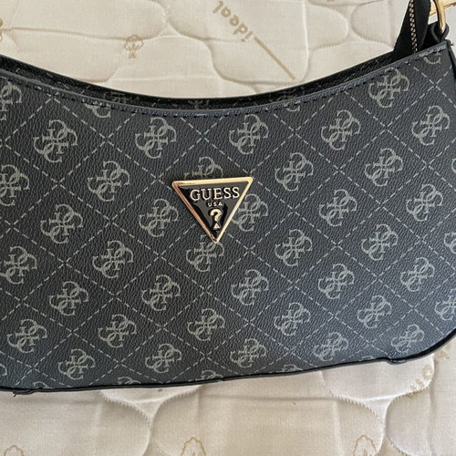 Guess Shoulder Bag Black Monogram New