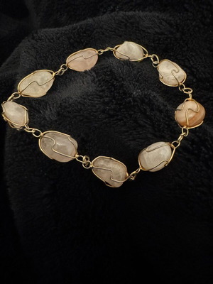 Vintage Atelier Bracelet from Natural White Chalcedony like new