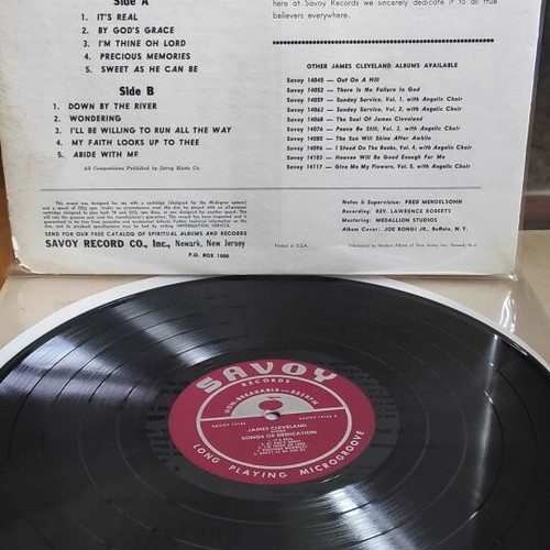 James Cleveland Sings Songs Of Dedication vinyl used
