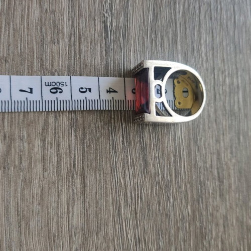Silver 925 ring used with large red stone