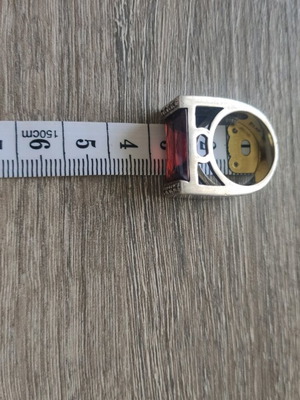 Silver 925 ring used with large red stone
