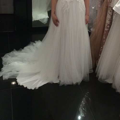 Stili Deligianni wedding dress small like new, white and beige