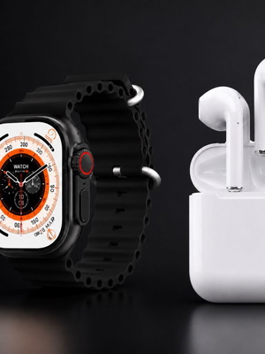 Ultra Smart Watch Series 8 M12 with wireless earbuds set