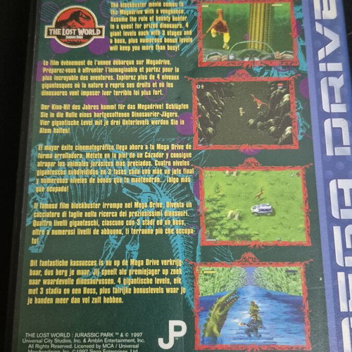 The Lost World Jurassic Park Sega Mega Drive used adventure game