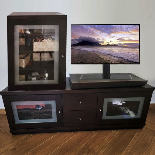 TV furniture like new with drawers and wenge display cabinet