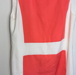 Zara color block shift dress sleeveless XL like new, orange coral