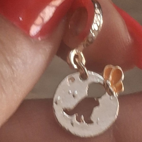 Charm for bracelets dangle rose gold like new