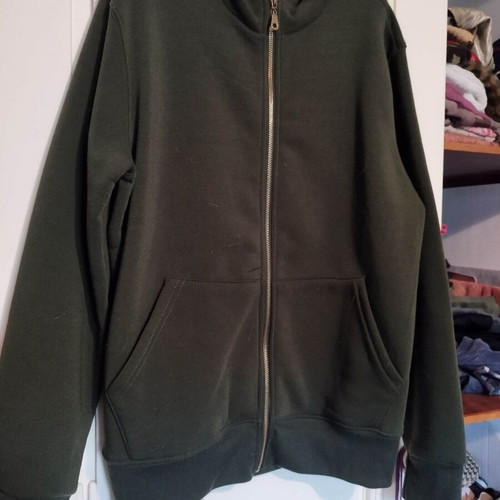 Sweatshirt jacket large khaki green like new