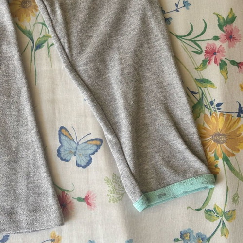 Winter pajamas used, gray and turquoise, size S