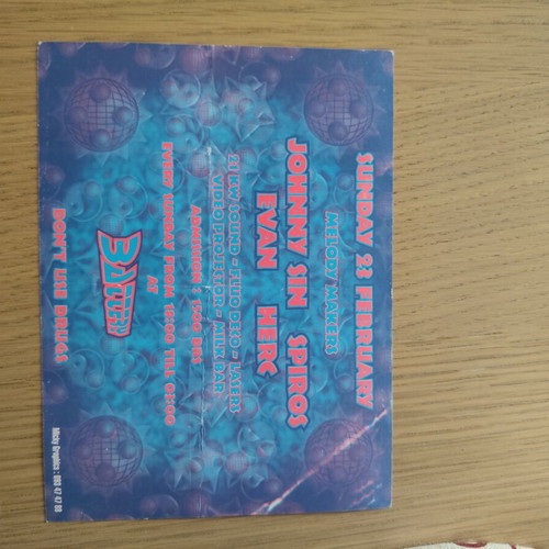 Vintage Rave Flyer Amorphia Club Battery 1997