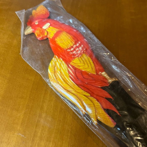 Vintage Shoe Horn in Rooster Shape New Red-Yellow