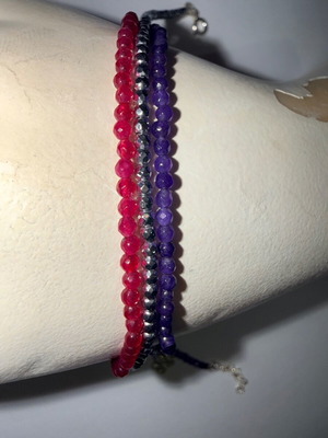 Gregio 3 Silver 925 Bracelets with Semi-Precious Stones New