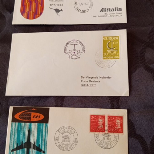 First Flight Covers 1960-1973 used, various international routes
