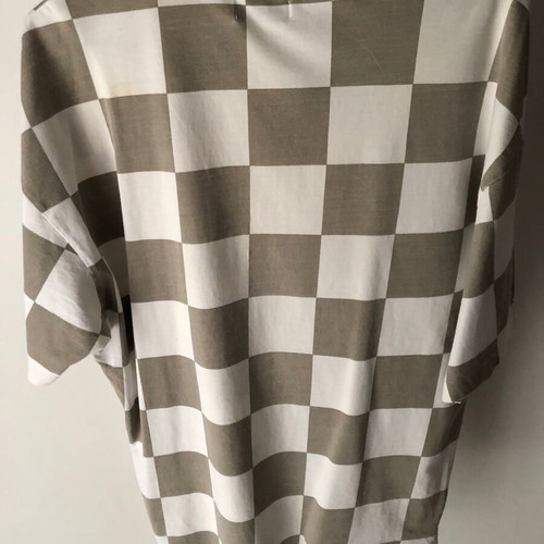 Bershka short sleeve shirt XS, white and beige