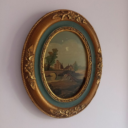 Antique oil painting 32x26 cm