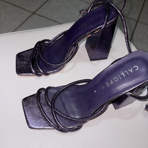Calliope purple heeled sandals like new, size 36