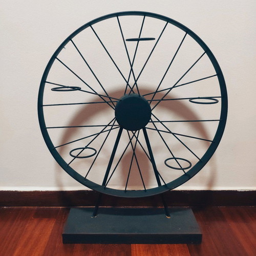 Decorative black matte wheel for candles new