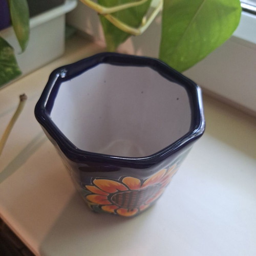 Ceramic planter Mexico new, 9.5/10 cm
