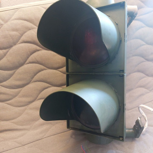 Siemens traffic light used, double field, polycarbonate, 63cm height