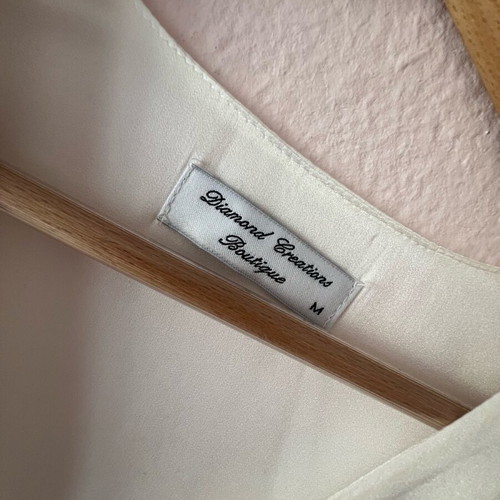 Midi dress white romantic with buttons and puff sleeves like new