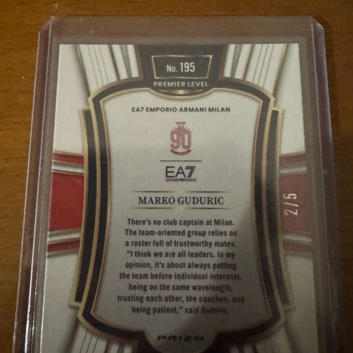 Panini EuroLeague Select Marko Guduric Cracked Ice card new